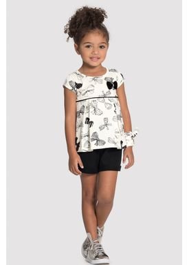 conjunto blusa e short infantil feminino lacos offwhite alakazoo 50415 1