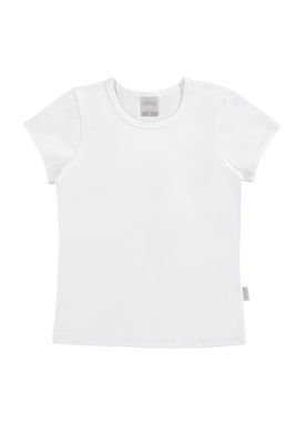blusa basica cotton infantil juvenil feminina branco alakazoo 00190
