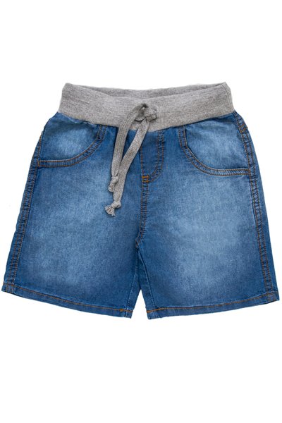Bermuda Jeans Infantil Menino Azul - LBM