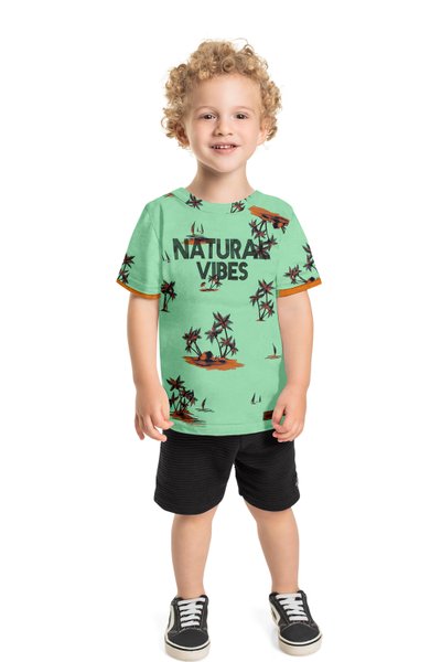 Conjunto Infantil Menino Natural Vibes Verde - Marlan